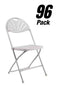Chivari 96 Chair Pack White Fan Back Folding Chair (Steel-Poly Chair) CFPW-FAN-CX-T-96